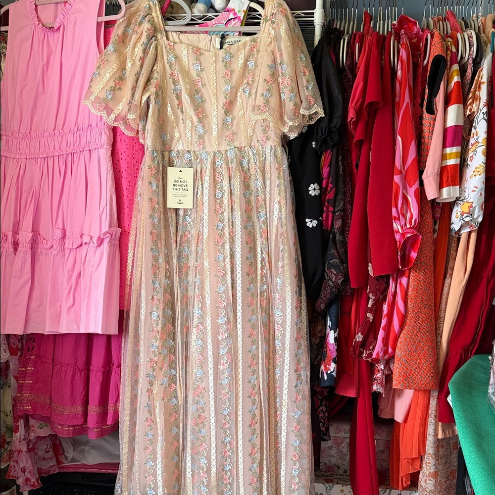 Colette JessaKae Floral Cream Dress